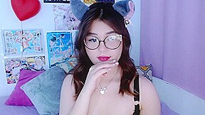 BEauty sucking fake dick
