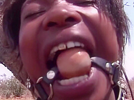 Town Whore Hardcore Outdoor Threesome Getting 2 BBCs To Wreck Her Holes