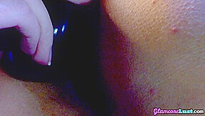 Lez glamcore latex sluts BDSM anal toying and whipping