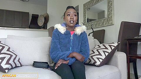 Slutty Black College Babe Loves Good Rough Cowgirl Fuck!